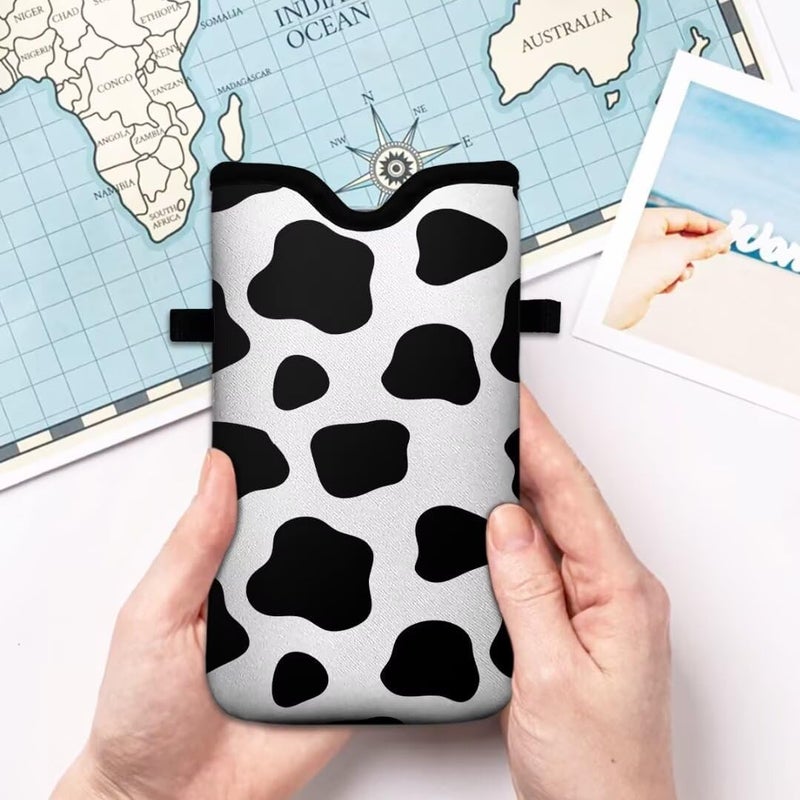 FREZORA Cell Phone Sleeves Bag Case Crossbody Neoprene Holder Lanyard Phone Pouch for Women Men 7.5 X 4.5 Inches - Diary Cattle - Image 3
